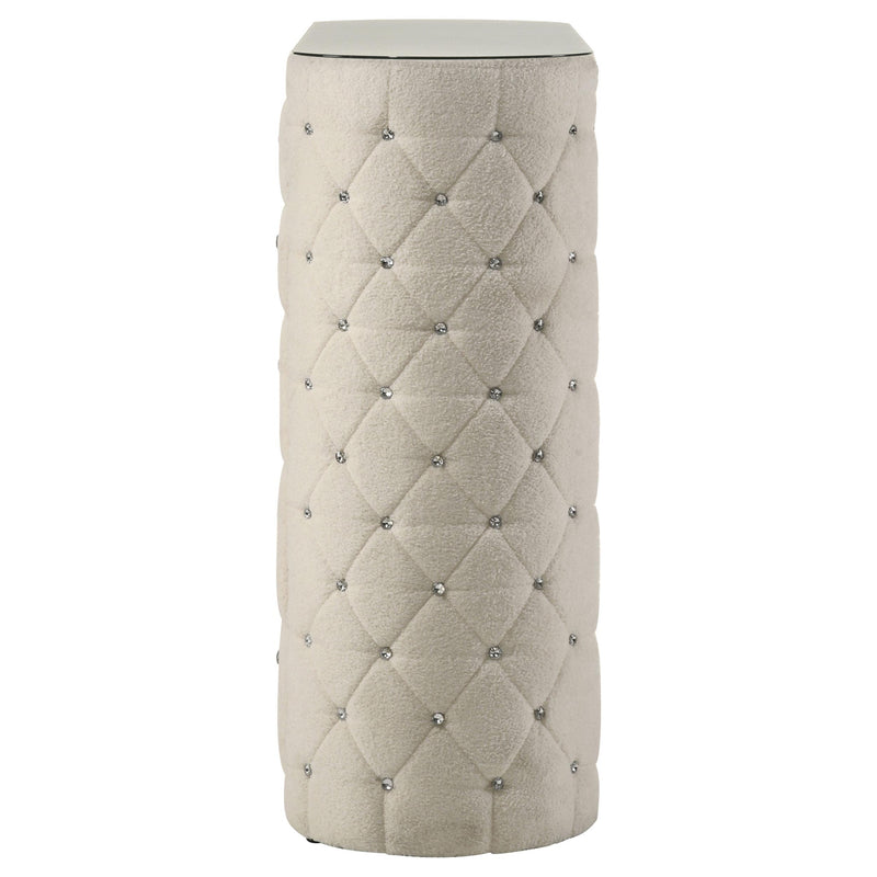 Sonya 5-drawer Upholstered Bedroom Chest of Drawers Ivory - detail 5