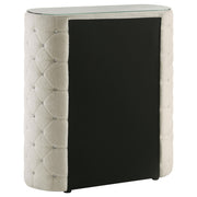 Sonya 5-drawer Upholstered Bedroom Chest of Drawers Ivory - detail 6