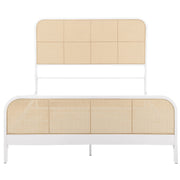 Lanewood Open Cane Webbing Metal Queen Bed White - detail 3
