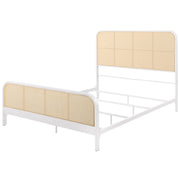 Lanewood Open Cane Webbing Metal Queen Bed White - detail 4
