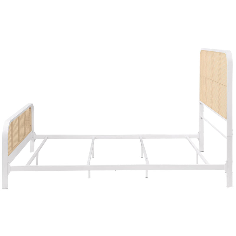 Lanewood Open Cane Webbing Metal Queen Bed White - detail 5
