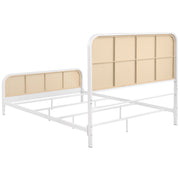 Lanewood Open Cane Webbing Metal Queen Bed White - detail 6