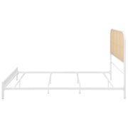 Amherst Radio Weave Rattan Metal Queen Bed White - detail 5