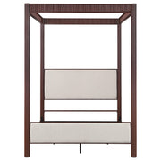 Zimmerlee 89-inch Metal Queen Canopy Bed Rust Brown - detail 3