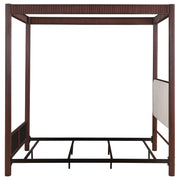 Zimmerlee 89-inch Metal Queen Canopy Bed Rust Brown - detail 5