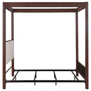 Zimmerlee 89-inch Metal Queen Canopy Bed Rust Brown - detail 8