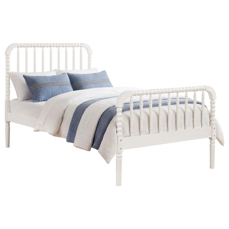 Jones Wood Twin Open Frame Bed White - detail 3
