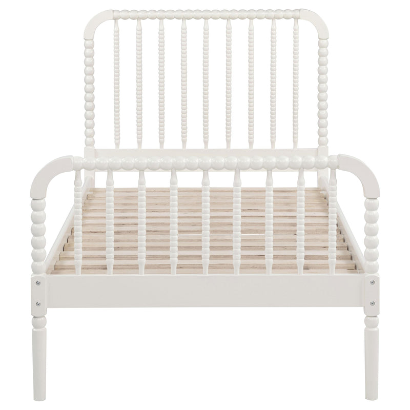 Jones Wood Twin Open Frame Bed White - detail 4