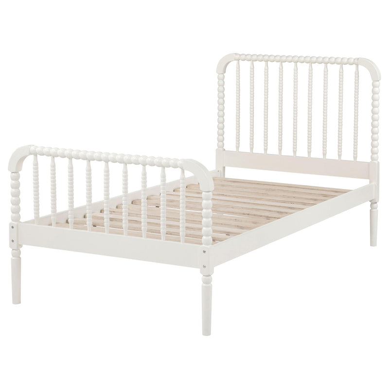 Jones Wood Twin Open Frame Bed White - detail 5