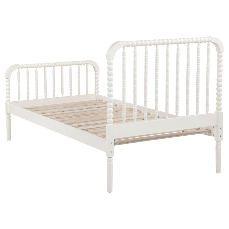 Jones Wood Twin Open Frame Bed White - detail 7