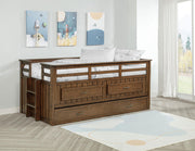 Carlsbad Wood Twin Captains Bed With Trundle Medium Brown - alternate view