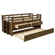 Carlsbad Wood Twin Captains Bed With Trundle Medium Brown - detail 3