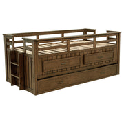 Carlsbad Wood Twin Captains Bed With Trundle Medium Brown - detail 4