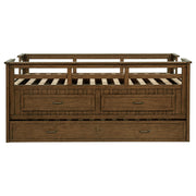 Carlsbad Wood Twin Captains Bed With Trundle Medium Brown - detail 5