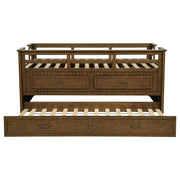 Carlsbad Wood Twin Captains Bed With Trundle Medium Brown - detail 6