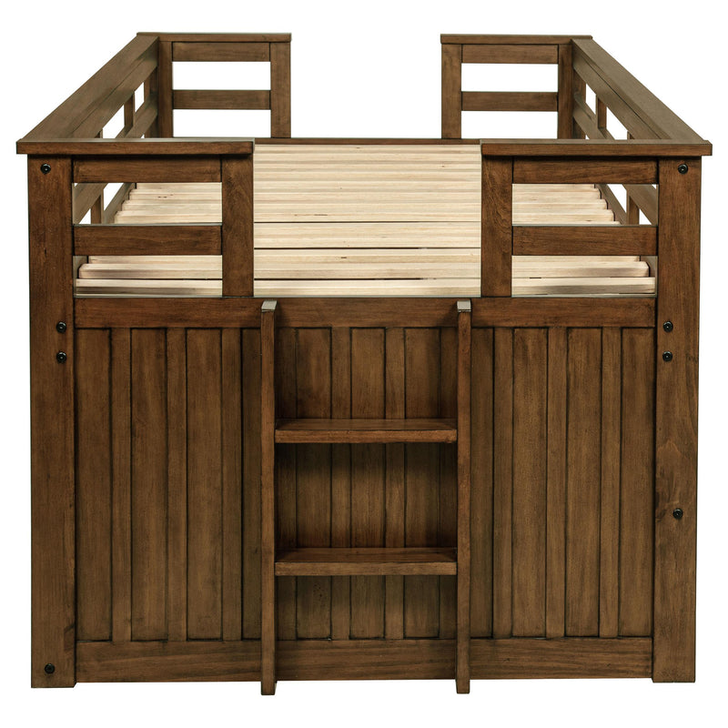 Carlsbad Wood Twin Captains Bed With Trundle Medium Brown - detail 7