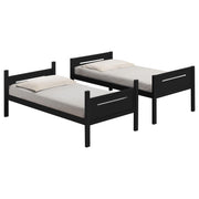 Littleton Wood Twin Over Twin Bunk Bed Black - detail 5