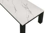 Crownmark Ivy 3-Pc Set Faux Marble White