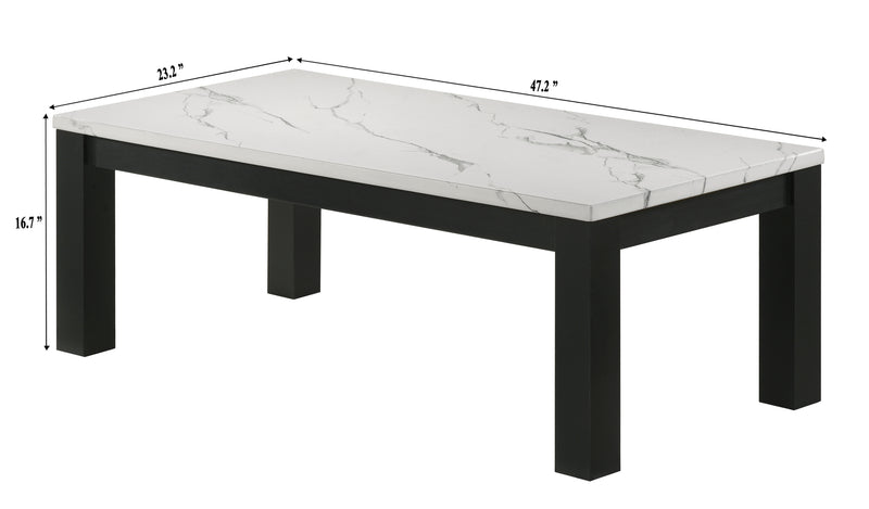 Ivy 3-Pc Set Faux Marble White