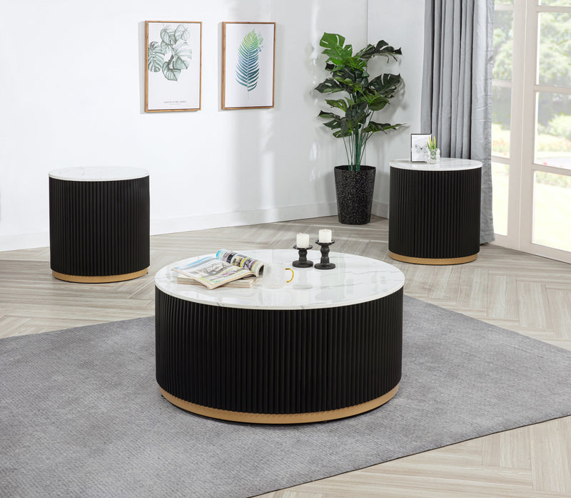 Kara End Table Gd Black