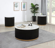 Crownmark Kara Coffee Table with Casters Gd Black