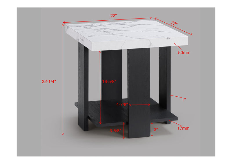 Boris 3-Pk Cocktail Set Faux Marble