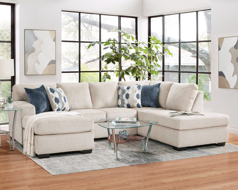 Herringbone Sectional - Oatmeal