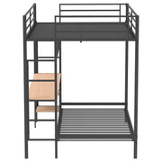 Bettoni Full-Over-Twin Workstation Bunk Bed Matte Black - detail 5