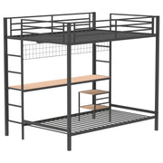 Bettoni Full-Over-Twin Workstation Bunk Bed Matte Black - detail 6