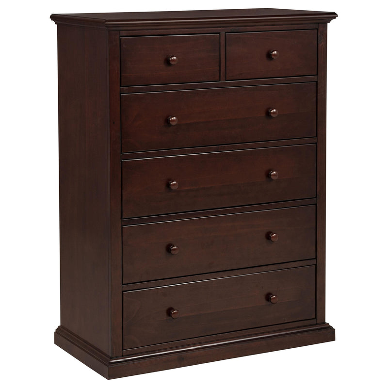 Sumerlin 6-drawer Bedroom Chest of Drawers Cappuccino - alternate view