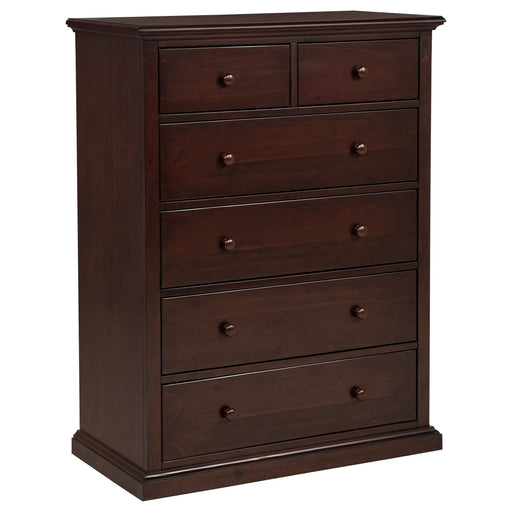 Sumerlin 6-drawer Bedroom Chest of Drawers Cappuccino - alternate view