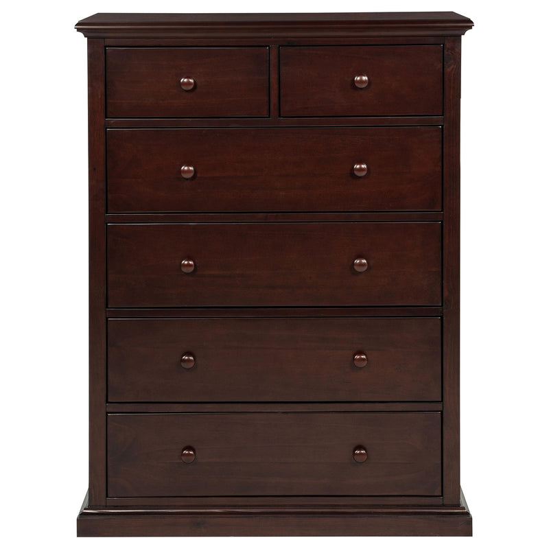 Sumerlin 6-drawer Bedroom Chest of Drawers Cappuccino - detail 4