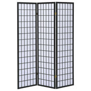 Carrie 3-Panel Room Divider Folding Shoji Screen Black - detail 4