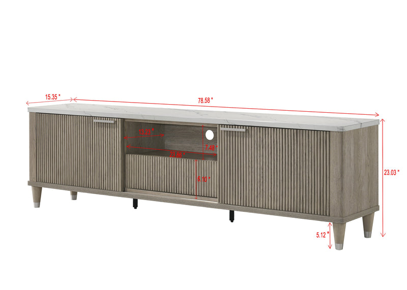 Crownmark Britany TV Stand Drift Wood