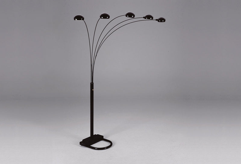 Crownmark Peacock Shade Floor Lamp - Black