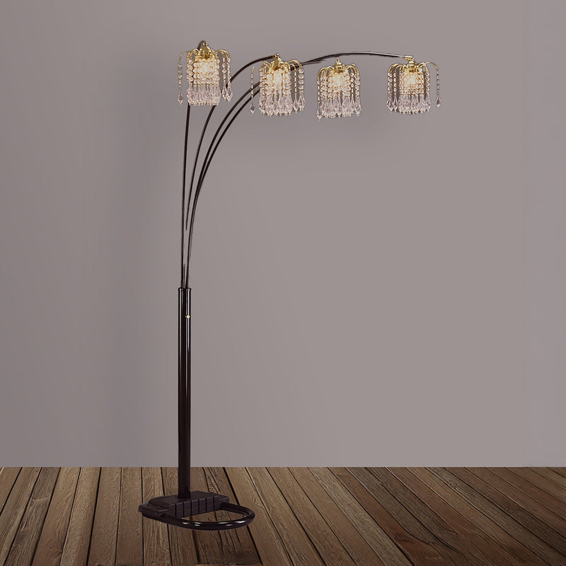 Crownmark Rain Drop Arc Lamp - Black