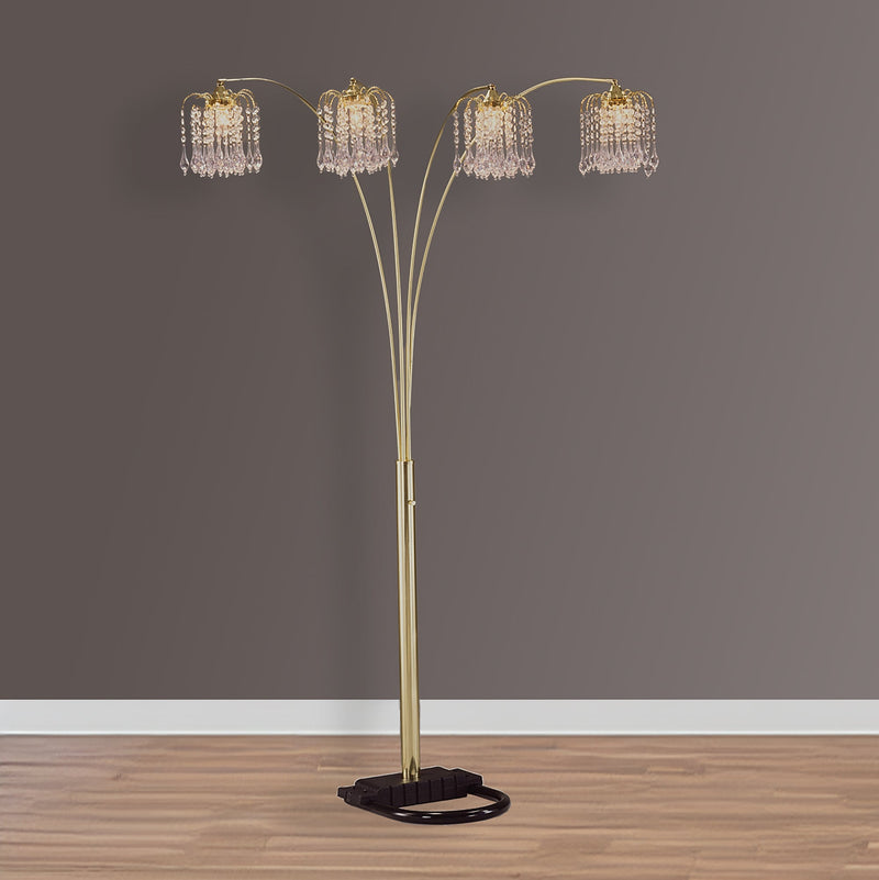 Crownmark Rain Drop Arc Lamp - Gold