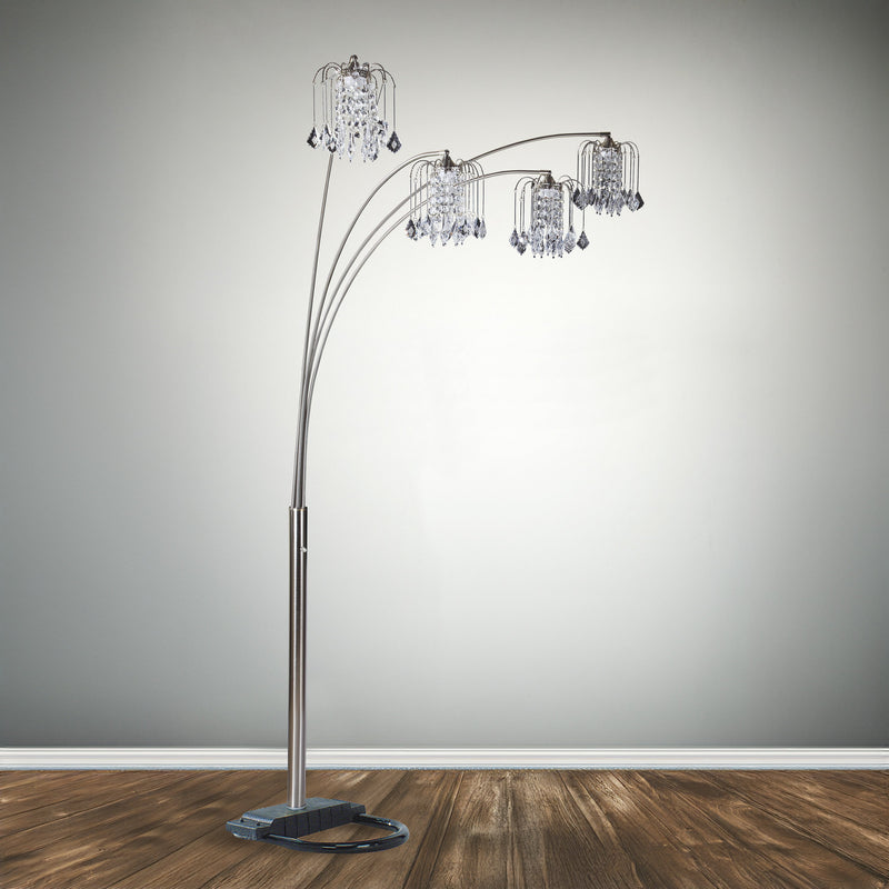 Crownmark Rain Drop Arc Lamp - Pewter