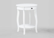 Crownmark Jacie Chairside Table White