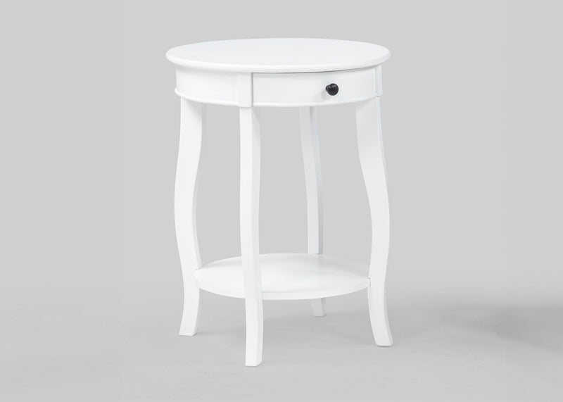 Crownmark Jacie Chairside Table White