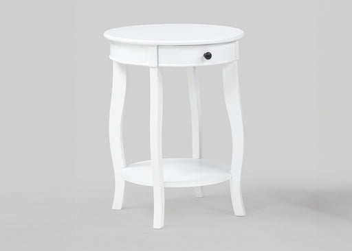 Crownmark Jacie Chairside Table White