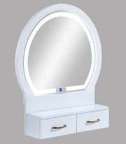 Crownmark Cecilia Vanity Table & Stool - White