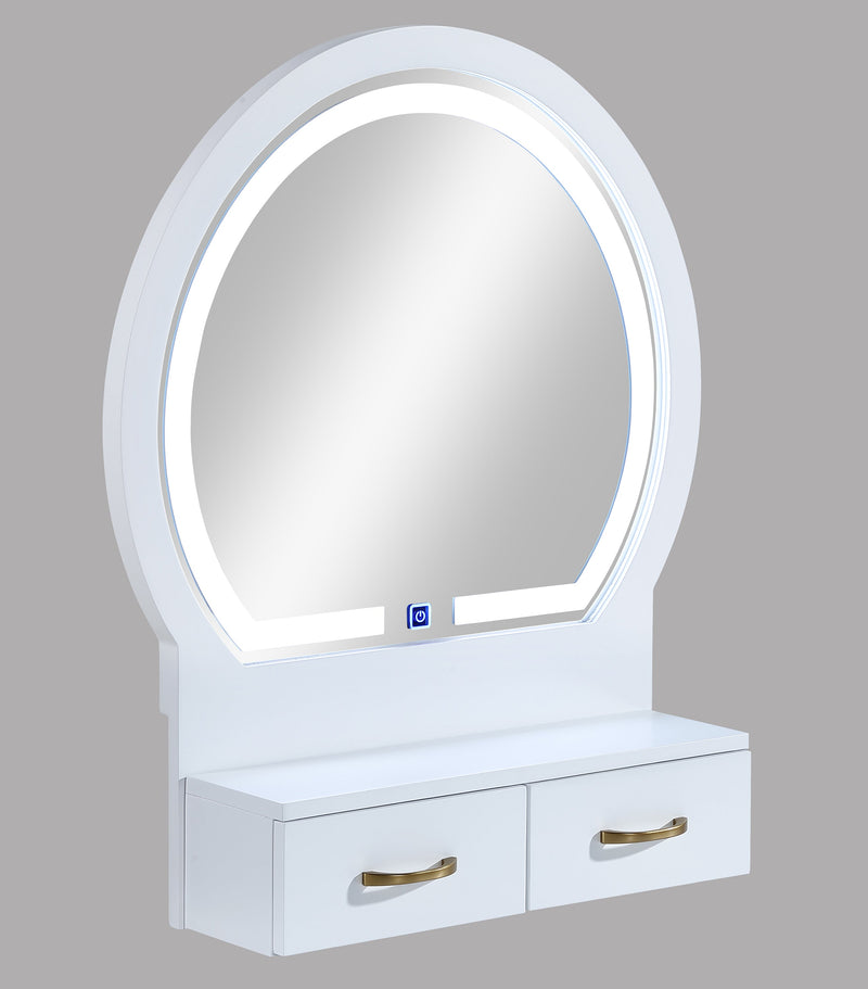 Cecilia Vanity Table & Stool - White