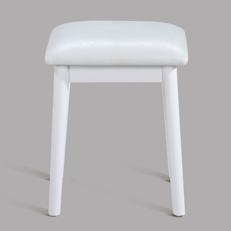 Cecilia Vanity Table & Stool - White