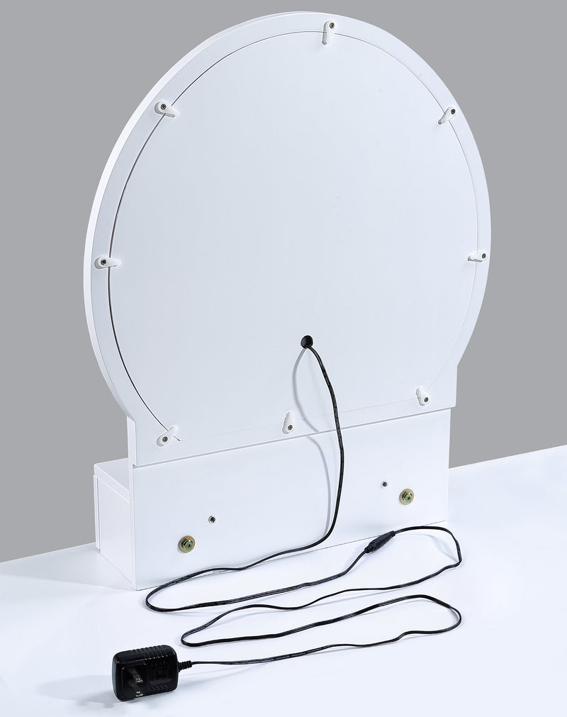 Cecilia Vanity Table & Stool - White