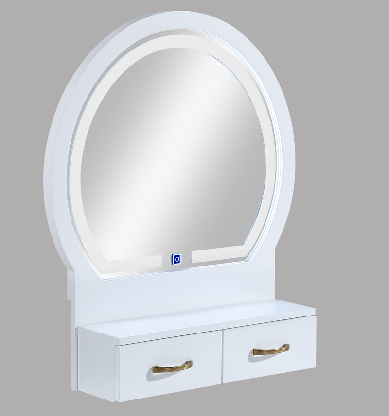 Crownmark Cecilia Vanity Table & Stool - White