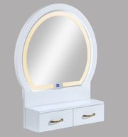 Crownmark Cecilia Vanity Table & Stool - White