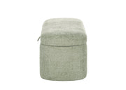 Crownmark Philipa Storage Bench - Light Green Tweed