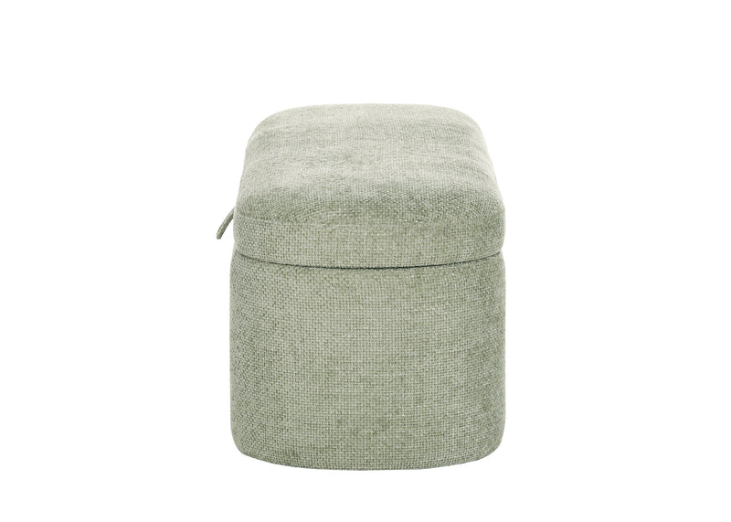 Philipa Storage Bench - Light Green Tweed