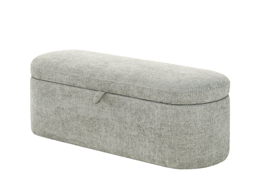 Crownmark Philipa Storage Bench - Light Grey Tweed